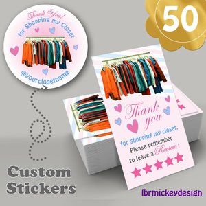 100 Pc Thank you cards and Stickers